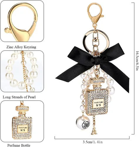 Vista 2 de WEPROSOFS Cute Keychains for Women, Key Chains for Car Keys, Keychain Accessories for Car Accessories Handbag Decorations