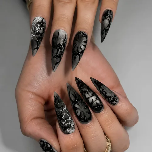 Vista 25 de BABALAL Uñas Postizas Largas de Estilete para Pegar Blancas Uñas Falsas con Punta Francesa Diseño con Pegamento Suministros de Arte 24 Piezas XL