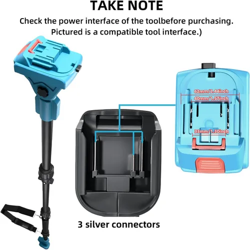 Vista 5 de solo sierra de poste extensible, correa de hombro (sin motosierra ni batería) Rotatable Pole14ft Max Reach, Tool-Free Installation, Compatible