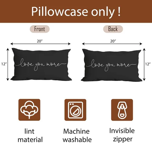 Vista 7 de Funda de almohada decorativa para el Día de San Valentín, 12 x 20 pulgadas, funda de cojín decorativa para sofá, cama, decoración del hogar