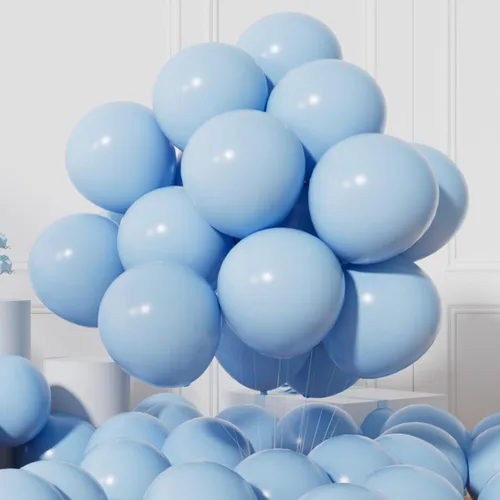 Vista 30 de AULE Globos metálicos negros de 12 pulgadas, 50 globos de látex negros, helio cromado, globo grueso brillante, decoración perfecta para fiesta
