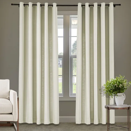 Vista 21 de Frelement Cortinas de lino de lino de bronce con ojales para interiores, tratamiento de ventanas para sala de estar, dormitorio, habitación