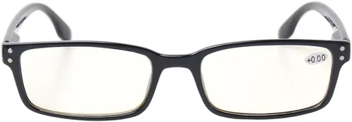 Vista 4 de 2 pares de gafas para computadora con protección UV, bloqueo de rayos azules, antirreflejo y resistentes a rayones, 0, 2 Pack negro, 1