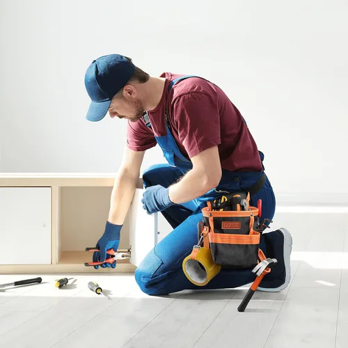 Vista 9 de YOOFAN Bolsa de herramientas - Cinturón de herramientas para electricista, carpintero, técnico de construcción, jardinería, accesorios de trabajo