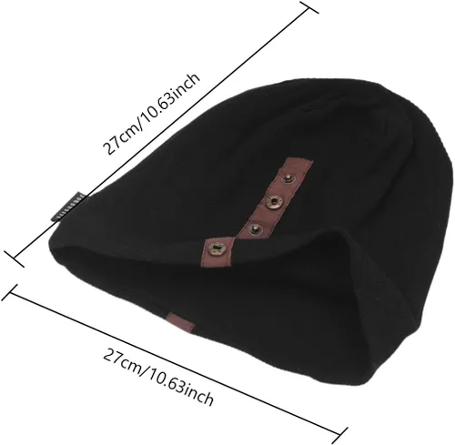 Vista 2 de Gorro de punto holgado para invierno, cálido y suave, para clima frío