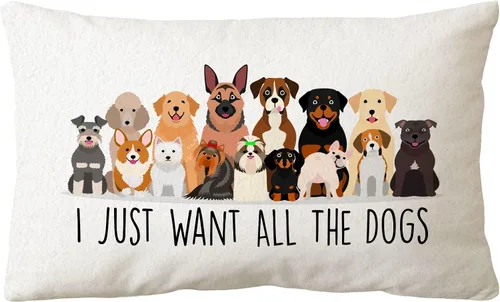 Vista 4 de Sidhua Beagles - Funda de almohada con temática de perros para el hogar, con cita divertida "I Just Freaking Love Beagles Okay", funda de almohada