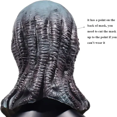 Vista 2 de Vecna Mask Hell Demon espeluznante Monster - Máscara de látex de cabeza completa para Halloween