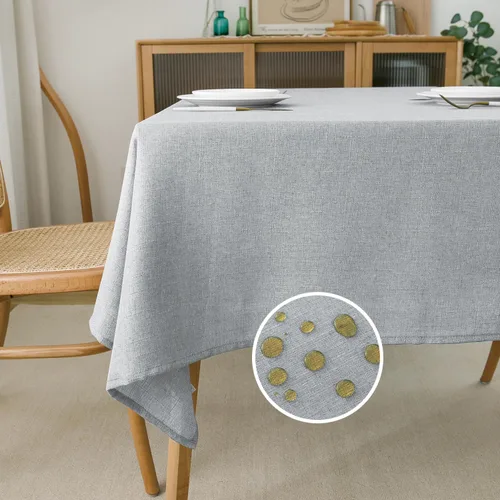 Vista 26 de NLMUVW Mantel de Lino Marrón para Mesas Redondas, Mantel Pequeño Color Chocolate, Cubierta de Mesa Estilo Granja para Cocina, Comedor, Café, 36