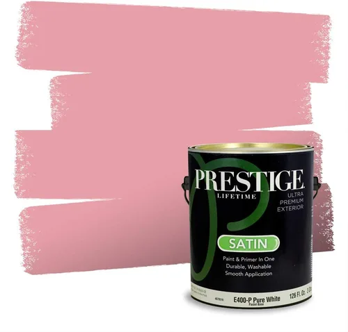 Vista 222 de Prestige Paints Pintura exterior e imprimación en uno, 1 galón, plano, coincidencia comparable de Valspar* Amber Rose*