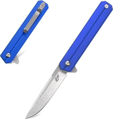 Vista 9 de Eafengrow EF64 cuchillo plegable con hoja de acero D2, mango G10, multiherramienta, cuchillo de bolsillo para camping, senderismo, herramienta