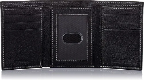 Vista 4 de Timberland Cartera triple de cuero genuino con bloqueo RFID para hombre