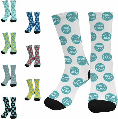 Vista 8 de D-Story Custom Face Socks with Photo Novelty Crew Sock Personalized Gift 01