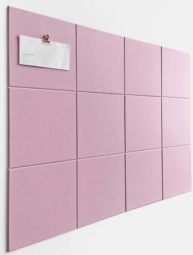 Vista 16 de Tabla de corcho alternativa de 24 x 36 pulgadas, paquete de 6 azulejos de pared de fieltro con pestañas adhesivas extraíbles seguras, tableros