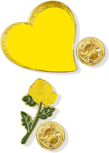 Vista 3 de SHOP AWARDS AND GIFTS Juego de regalo de alfileres de solapa con temática de amor, incluye dos alfileres de solapa con tarjeta decorativa y estuche