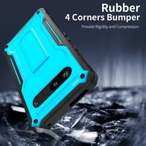 Vista 6 de ExoGuard Funda para Google Pixel 7, funda de goma a prueba de golpes de cuerpo completo viene con un protector de pantalla de vidrio templado y Azul