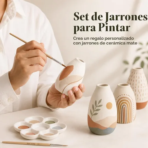 Vista 6 de Juego de 12 jarrones de cerámica blanca para flores de hierba de las pampas, jarrones pequeños Japandi a granel para centros de mesa de boda