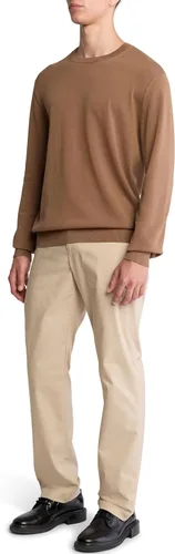 Vista 4 de Calvin Klein Suéter de algodón Supima con logotipo de monograma sólido para hombre