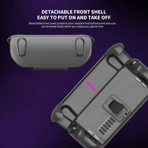 Vista 5 de LICHIFIT Funda protectora delgada para cubierta de vapor TPU anticaídas a prueba de polvo con carcasa frontal ABS desmontable y soporte