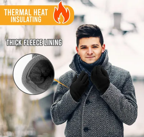 Vista 2 de 12 pares de guantes térmicos de forro polar para hombre, guantes de invierno, suaves, cálidos, acogedores, para clima frío, deportes al aire libre