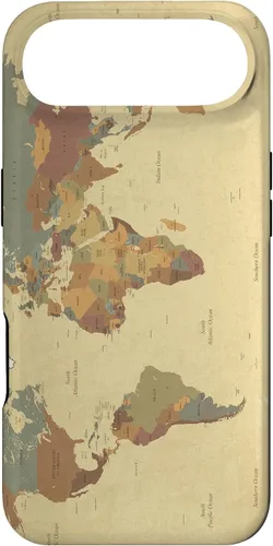 Vista 27 de Funda para teléfono inteligente con diseño de mapa mundial para iPhone 17