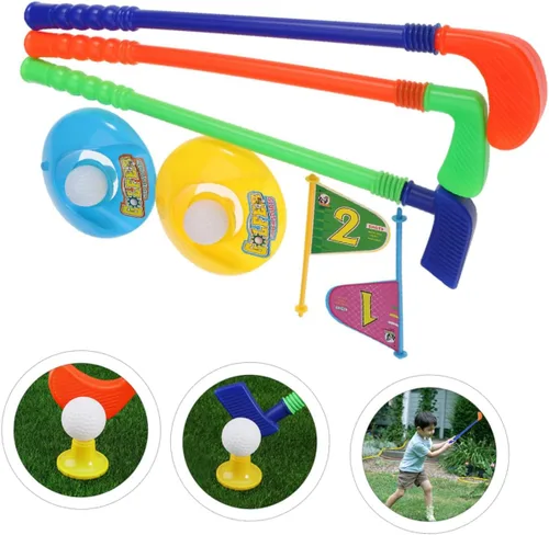 Vista 6 de Juego de juguetes para niños y juguetes para jugar en interiores, divertidos juguetes de golf de plástico para edades de 3 a 8 años, incluye pelotas