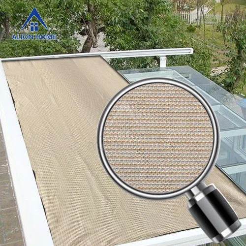 Vista 3 de Alion Home© Lock-Stitch - Tela de punto con protección solar UV, pantalla de cubierta de patio, color beige (10 x 26 pies)
