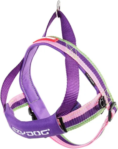 Vista 9 de Arnés ajustable para perro de EzyDog, XXS, Negro Fast One-Click Buckle, Adjustable Fit, Strong Reinforced Materials, Reflective Stitching, No Pull
