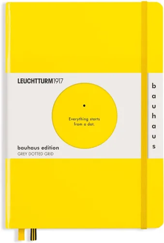 Vista 6 de LEUCHTTURM1917 - Cuaderno de tapa dura punteado tamaño mediano A5 Bauhaus Edición Especial 251 páginas numeradas para escribir y escribir diario