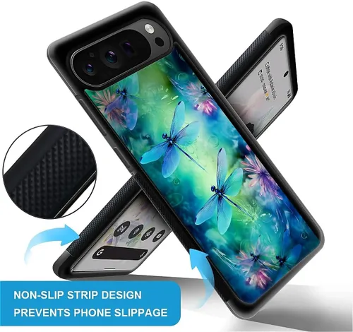 Vista 1298 de Compatible con Google Pixel 4A 5G Mobile Case Creative Acrylic Panel trasero Silicona Protección Grip especialmente diseñado para Google Pixel 4A 5G