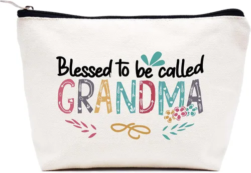Vista 10 de LIBIHUA Bolsa de maquillaje para mujer, bolsa de cosméticos regalos para ella, bolsa de viaje femenina, Beige, 1 en mi era de Lacrosse Mom