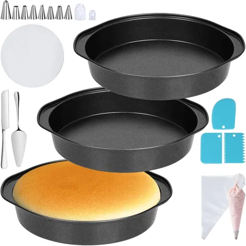 Vista 8 de hunnycook 2P sartenes para pizza antiadherentes - Bandeja redonda de pizza de 12" con agujeros y asa, sartén de pizza de acero al carbono
