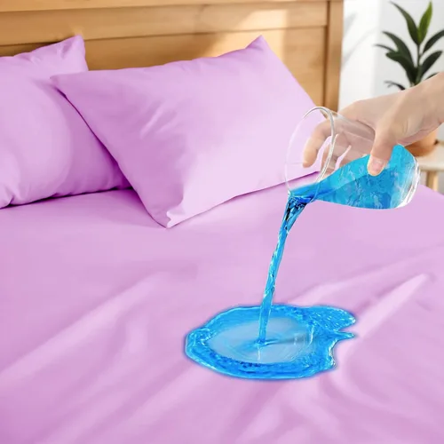 Vista 8 de Hitime Protector de colchón 100% impermeable tamaño individual, funda de colchón lavable a máquina, estilo ajustado con bolsillos profundos