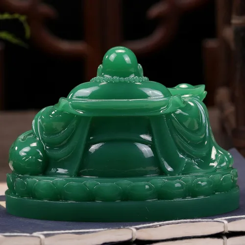 Vista 5 de Fengshui Estatua de Buda riendo – Esculturas de Buda feliz para buena suerte, riqueza y felicidad, decoración del hogar, regalos de felicitación