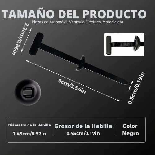 Vista 6 de Hebilla universal de nailon para ataduras de cables, modelo 2026, resistente, autobloqueante, soporte de brida de cables de nailon