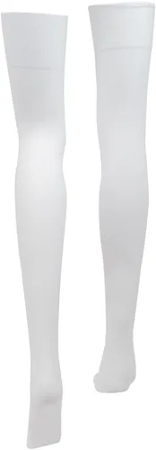 Vista 2 de Medias de traje de cosplay para mujer de Halloween de color blanco muslo alto