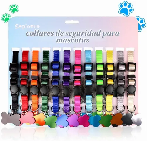 Vista 5 de Collares mejorados para cachorros de camada, collares de identificación para cachorros, suministros de parto, collares de nailon suave separables