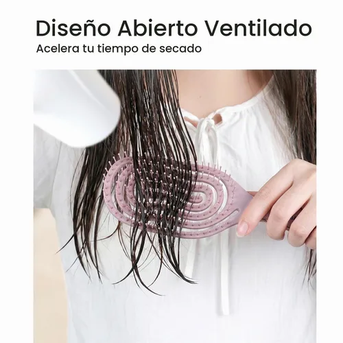 Vista 7 de AIMIKE Cepillo de pelo flexible en espiral para cabello fino, desenredante 2-Púrpura