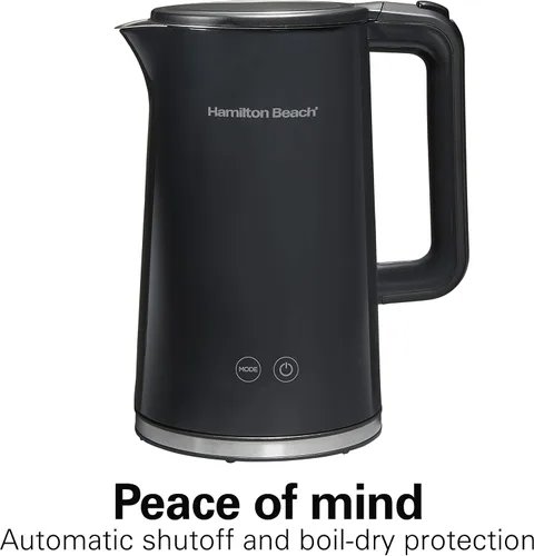 Vista 5 de Hamilton Beach Hervidor de té eléctrico con control de temperatura digital, caldera de agua caliente y calentador de 1.7 L, 5 modos preestablecidos