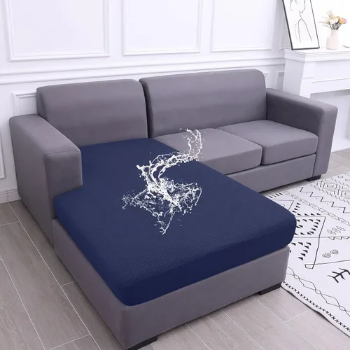 Vista 11 de Fundas impermeables para sofá seccional, fundas de cojín antideslizantes para sofá Ajuste seccional en forma de L, tela jacquard elástica, parte