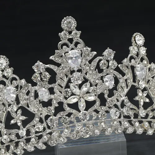 Vista 6 de LOVFOIVER Crown and Tiara for Women, Princess Crowns for Girls Crystal Queen Tiaras, Rhinestone Wedding Headband for Bridal
