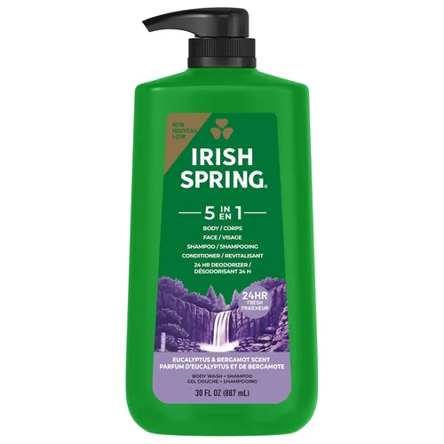 Vista 9 de Irish Spring Gel de Ducha 5 en 1 para Hombres, Gel de Ducha para Hombres, Te Mantiene Fresco y Limpio por 24 Horas, Acondiciona y Limpia Cuerpo