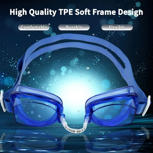 Vista 3 de Water Gear Gafas antivaho sin fugas, diadema dividida ajustable, protección UV, lente gran angular
