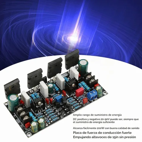 Vista 3 de Placa de amplificador de potencia mono de 200 W, módulo de tablero de amplificador de potencia digital de alta potencia A1943 C5200, placa