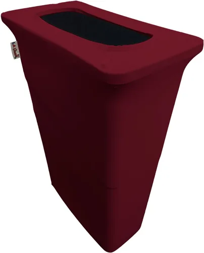 Vista 77 de LA Linen Funda elástica de elastano ajustable para cubo de basura Slim Jim de 23 galones, cubierta de contenedor de residuos, decoración de patio