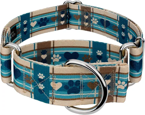 Vista 11 de Country Brook Petz - Collar de perro Martingala a cuadros de búfalo (1 1/2 pulgadas, mediano)