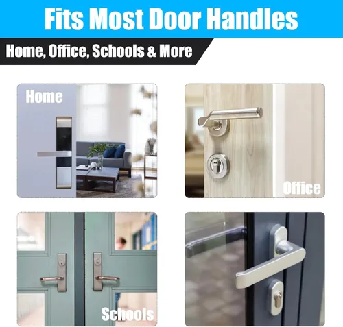 Vista 3 de 5 fundas para manijas de puerta, protectores de pomo antiquemaduras y anticongelante, cojín de goma de neopreno elástico para manijas de frío/calor
