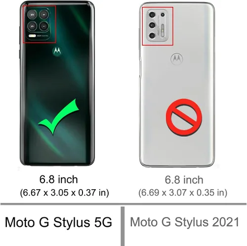 Vista 2 de Osophter Funda para Moto G Stylus 5G con 2 protectores de pantalla transparente y esquinas reforzadas, TPU para Motorola Moto G Stylus 5G
