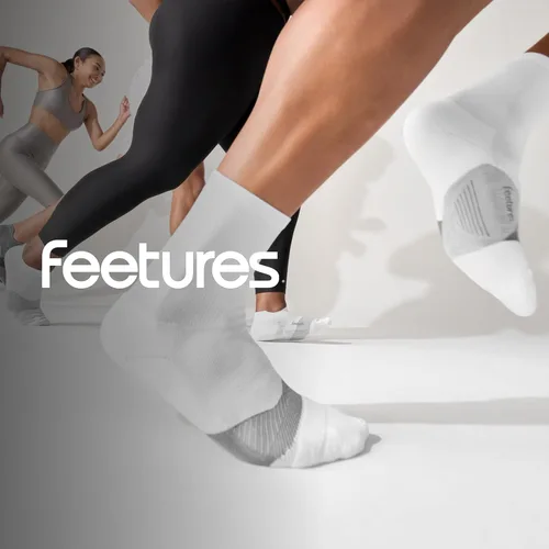 Vista 64 de Feetures Elite Light Cushion Mini Crew Sock - Calcetines deportivos con compresión dirigida