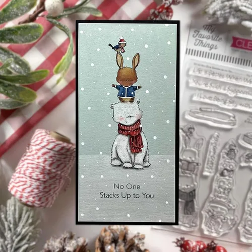 Vista 5 de Juego de sellos y troqueles transparentes de pingüino de Navidad para hacer tarjetas, plantillas de corte para álbumes de recortes, álbum de fotos