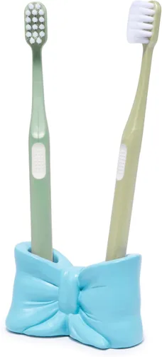 Vista 6 de Hodao Bowtie - Soporte para cepillos de dientes y bolígrafos para niños, bonito soporte de almacenamiento multifuncional de resina, organizador